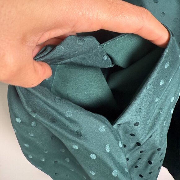 Tanya Taylor Dress 100% Silk Drop Waist Rosie Bottle Green Size XS - Picture 10 of 11